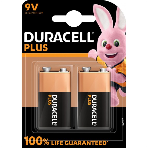 DURACELL Batterie Plus NEW -9V (MN1604/6LR61) 2St.