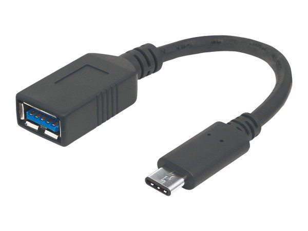 MANHATTAN USB-C Kabel C-Stecker - A-Buchse 12cm USB 3.1 Gen1