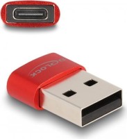 DELOCK USB 2.0 Adapter USB Typ-A Stecker zu USB Type-C? Buchse rot (60050)