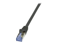 LOGILINK CQ3053S S/FTP Patchkabel Kat.6A PrimeLine schwarz -   2,00m
