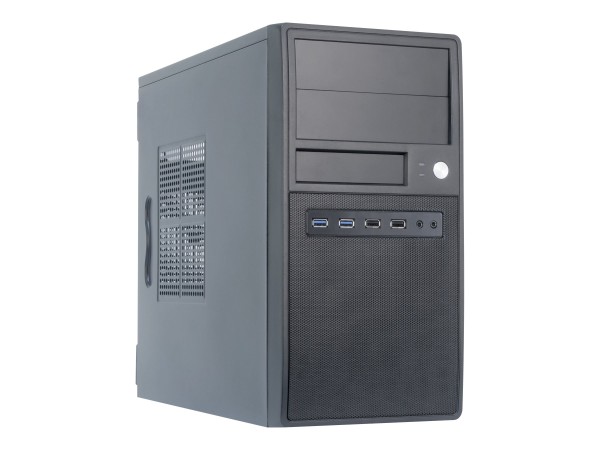 CHIEFTEC CT-04B-350GPB - Tower - micro ATX 350 Watt - Schwarz - USB/Audio