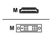 INLINE HDMI-DVI Kabel, InLine®, vergoldete Kontakte, 19pol St auf 18+1 St, 1m