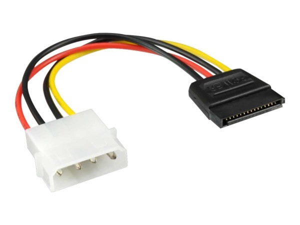 INLINE ® SATA Stromadapterkabel, 1x 13,34cm (5,25") Buchse an 15pol SATA Stecker, 0,3m