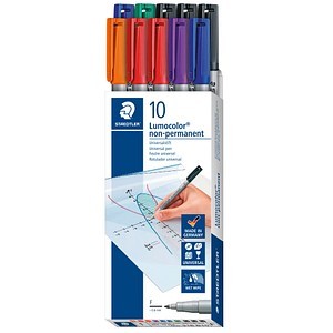 STAEDTLER Lumocolor Folienstifte-Set farbsortiert non-permanent 10 St.; 1 Pack = 10 St.