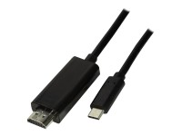 LOGILINK HDMI / USB Anschlusskabel [1x USB-C? Stecker - 1x HDMI-Stecker] 1.8 m Schwarz
