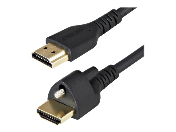 STARTECH.COM 1m High Speed HDMI Kabel - 4K 60Hz HDR - HDMI-2.0-Monitor Kabel mit Verriegelungsschrau