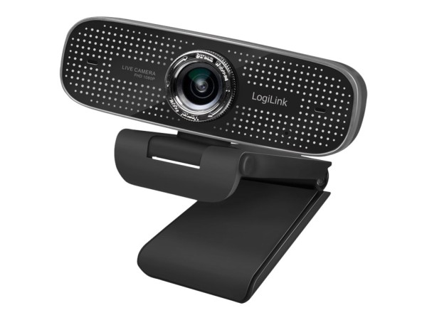 LOGILINK Webcam 1080p FHD Webcam + Dual-Mikro 100° schwarz