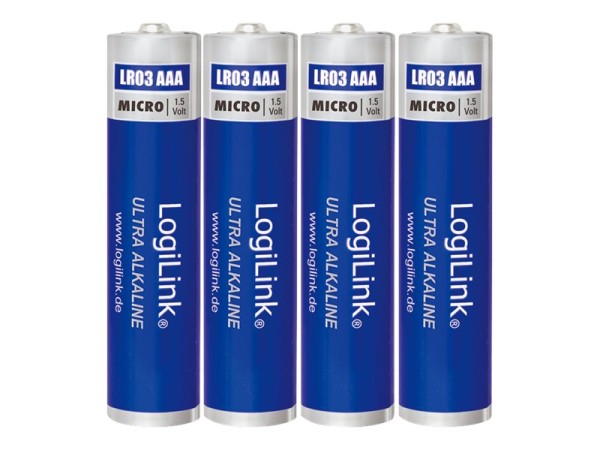 LOGILINK Ultra Power Micro - Batterie 4 Stück AAA-Typ Alkalisch 650 mAh