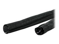 VALUE Gewebeschlauch SNAP für Kabelbündelung, schwarz, 25m 25m
