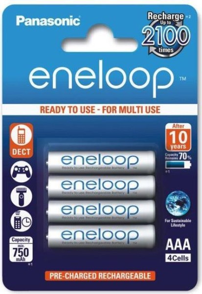 PANASONIC eneloop Akku BK-4MCDE/4BE AAA 800mAh 4St.