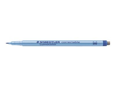 STAEDTLER Lumocolor correctable NonPermanent-Marker 305M blau, Strichstärke: M (1,0 mm), Rundspitze,
