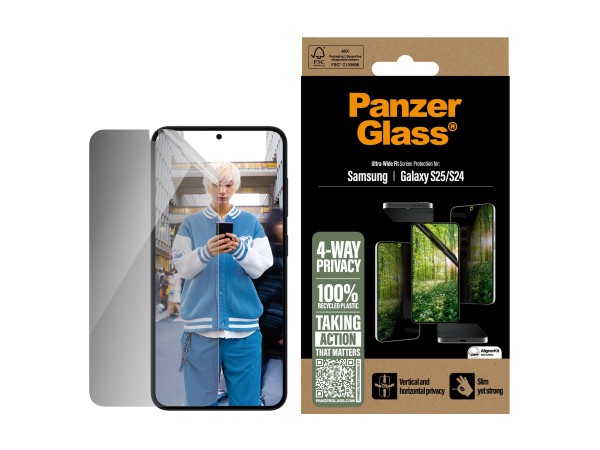 PANZERGLASS ECO MATRIX 4-way Privacy Screen Protector für Samsung Galaxy S25