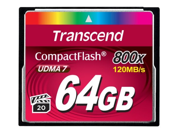 TRANSCEND 64GB CF Card 800X TYPE I