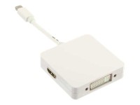 InLine® Mini DisplayPort zu HDMI/DVI/DisplayPort Adapterkabel, weiß