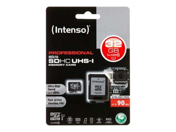 INTENSO Secure Digital Card Micro SD UHS-I Professional 32 GB Speicherkarte