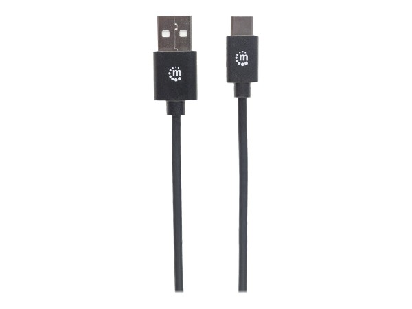 MANHATTAN USB 2.0 Typ C-Kabel C-Stecker/A-Stecker 2m schwarz