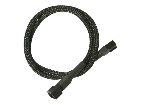 Adapterkabel Nanoxia 3-Pin Verlängerung, 30 cm, schwarz