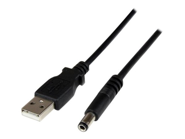 STARTECH.COM USB 2.0 auf Hohlstecker Typ N Kabel - USB A DC 5V 5,5mm Stecker Stromkabel Stecker 1m