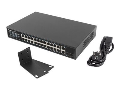 LANBERG Switch 24X 100MB DSP+/2X Combo Rack 19" 250W