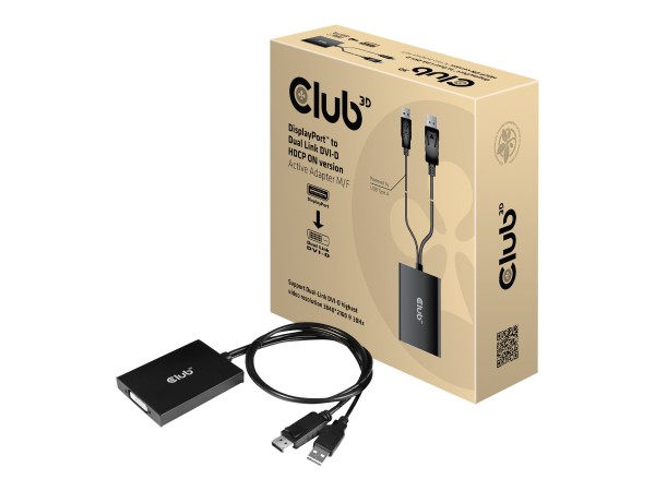 CLUB3D Adapter DisplayPort > DVI-D HDCP OFF aktiv St/Bu retail