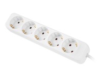 LANBERG Steckdosenleiste 5x Schuko, Kupfer, 1.5m weiß