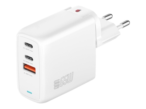 4SMARTS Ladegerät GaN Flex 65W 2 USB-C+1 USB-A weiß