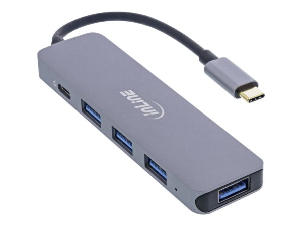InLine USB 3.2 USB-Typ C Multi Hub (4x USB-A 5Gb/s + USB Typ-C (Data/PD 87W), OTG