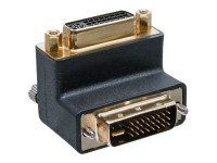INLINE ® DVI-I Adapter, 90° gewinkelt, digital+analog 24+5 Stecker / Buchse