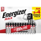 ENERGIZER Alkaline Batterie AAA | 1.5 V DC | 12-Blister - Energizer Max schützt Ihre Geräte und spei
