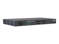 INLINE PoE++ Gigabit Netzwerk Switch 16 Port, 1Gb/s, 2xSFP, 19