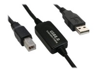 USB 2.0 Kabel, InLine®, aktiv mit Signalverstärkung 