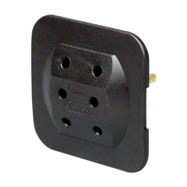 KOPP ELEKTROTECHNIK Kopp Euro 3-fach-Adapter, extra flach, schwarz