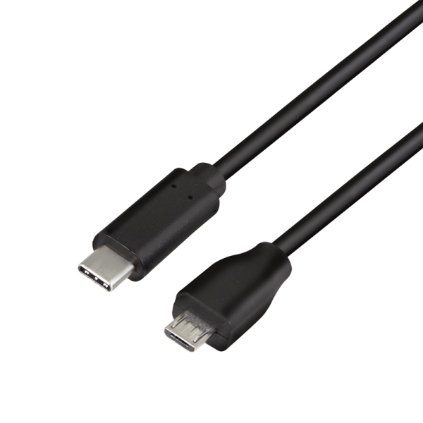 LOGILINK USB 2.0 Kabel, C/M zu Micro-USB/M 1,00m schwarz