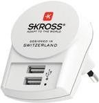 SKROSS Weltreiseadapter World Adapter PRO+ USB 2xA Geeignet für Reisende aus aller Welt