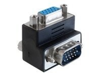 Kabel Adapter DELOCK VGA-St. > VGA-Bu. 270° abgewinkelt [bk]