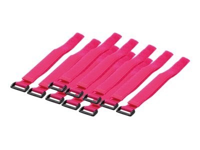LOGILINK Kabelbinder Klettverschluss Pink