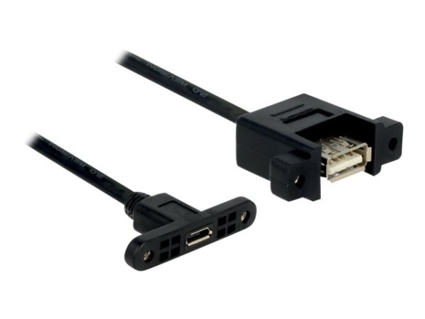 DELOCK Kabel USB 2.0 micro-B Buchse zum Einbau