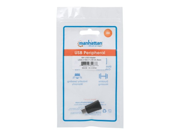 MANHATTAN USB-C Adapter USB2.0 C Stecker - Mini B-Buchse