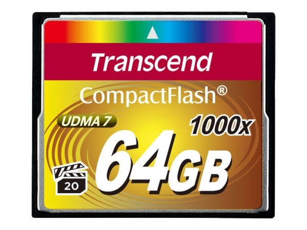 TRANSCEND 64GB Compact Flash Card 1000x