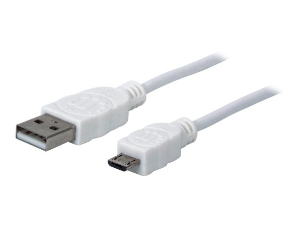 MANHATTAN Kabel MANHATTAN USB 2.0 A-St. > micro-B-St. 1,0m [wh]