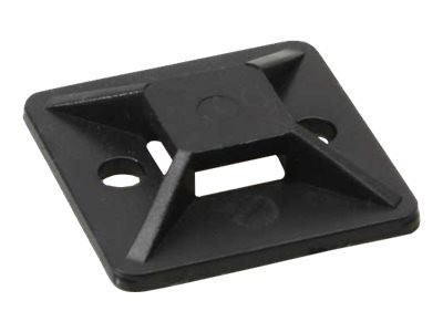 InLine® Befestigungssockel für Kabelbinder, 20x20mm, 10stk., selbstklebend, schwarz