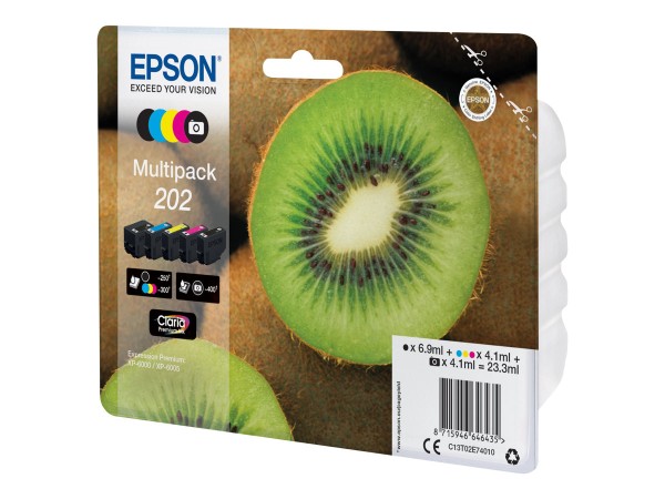 EPSON Multipack 202 5er Pack Schwarz, Gelb, Cyan, Magenta, Photo schwarz Tintenpatrone