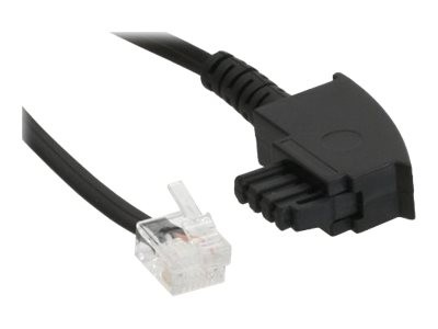 NONAME TAE-F Kabel für DSL Splitter, TAE-F Stecker an Western 6/2 DEC Stecker, 6m