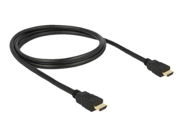 DELOCK Kabel HDMI A Stecker>HDMI A Stecker Ethernet 4k, 1m