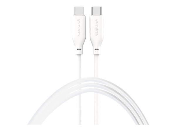 4SMARTS USB-C / USB-C Silikon-Kabel High Flex 60W 1,5m weiß (468761)