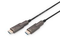 DIGITUS HDMI AOC Hybrid Glasfaserkabel 4K abnehmbar 15m schw