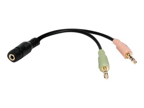 LOGILINK CA0020 0.15m 3.5mm 2 x 3.5mm Schwarz Audio-Kabel (CA0020)