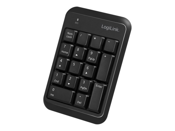 LOGILINK Keypad Bluetooth, mit 17 Tasten, V5.1, schwarz