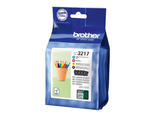 BROTHER LC3217 Value Pack 4er Pack Schwarz, Gelb, Cyan, Magenta Tintenpatrone