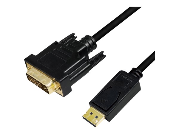 LOGILINK DisplayPort-Kabel DP 1.2 zu DVI 1.2 1,0m schwarz